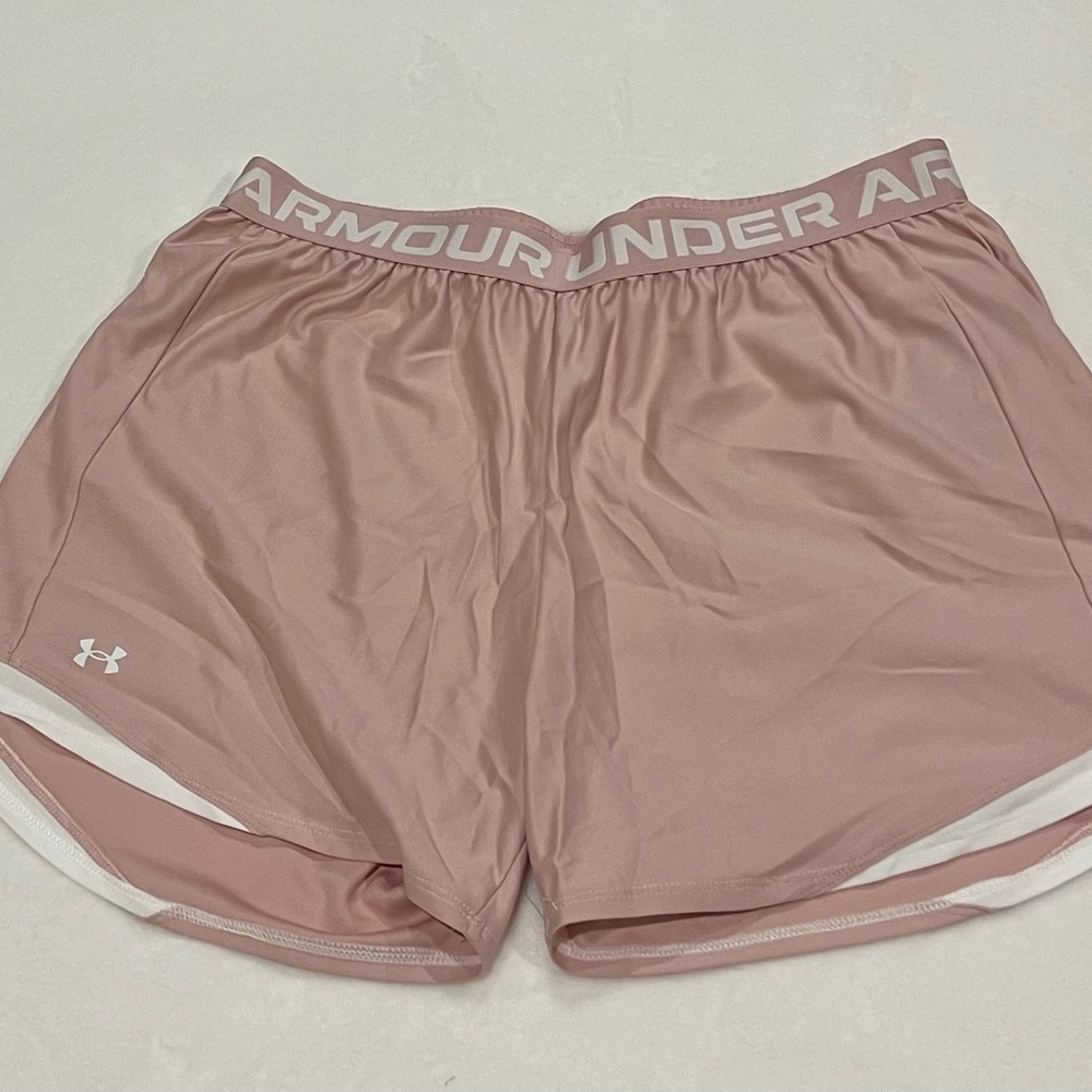Under Armour Pink Athletic Shorts Lightweight Elastic Waist